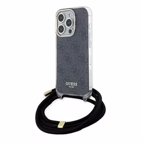 Guess Crossbody Cord 4G Print dėklas telefonui iPhone 15 Pro Max - juodas