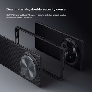 Nillkin CamShield Prop apsauginis dėklas telefonui Oppo Find X6 Pro juodas