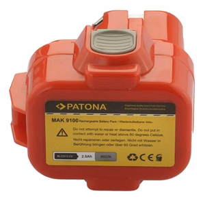 PATONA Replacement battery Makita 9001, 9100A 9.6 V 2500 mAh Ni-MH Black