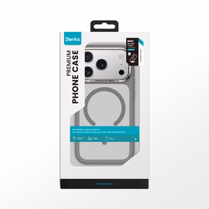 Benks Magnetic Mist dėklas metaliniu rėmeliu (A070) iPhone 17 Pro Max pilkas (Camera Control mygtukas)