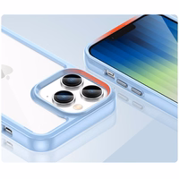 Outer Space dėklas iPhone 14 Pro Max kietas dėklas su geliniu rėmeliu mėlyna