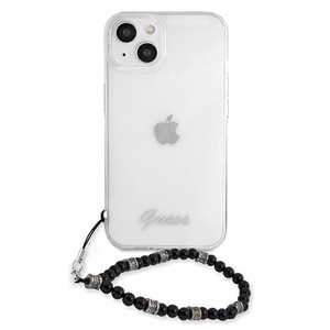 Guess GUHCP13SKPSBK iPhone 13 mini 5.4" Permatomas kietas dėklas Juodas Perlas