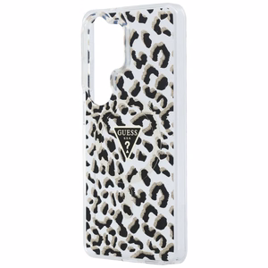 GUESS dėklas for SAMSUNG S26 Ultra GUHMS26LHLEGTGLK (Magnetic IML Leopard Print Triangle) juodas