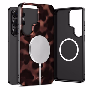 Tech-Protect Lamano MagSafe Dėklas for Samsung Galaxy S26 Ultra - rudas and juodas