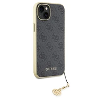 Guess 4G Charms Collection dėklas telefonui iPhone 15 Plus - pilkas