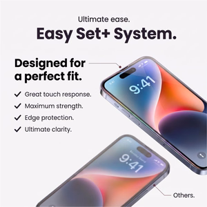 Tech-Protect Easy Set+ 2 dalių grūdinto stiklo apsaugų rinkinys ekranui ir kameros objektyvams, skirtas Samsung Galaxy A27 5G