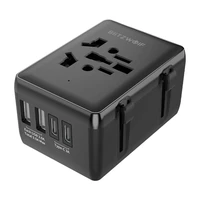 Blitzwolf BW-TA1 4-in-1 kelionių adapteris 2xUSB + C + PD 20W