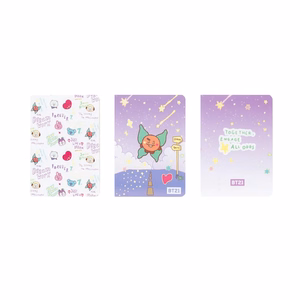 BT21 SHOOKY A6 užrašų knygelių rinkinys, 3 vnt.