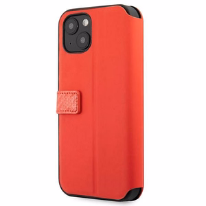 Ferrari FESAXFLBKP13SRE iPhone 13 mini 5.4" raudonas/raudonas knygos On Track Carbon Stripe