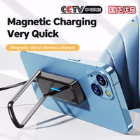 Bevielis įkroviklis Essager "Aurora" stovas / laikiklis juodas 15W (Magsafe Compatible)