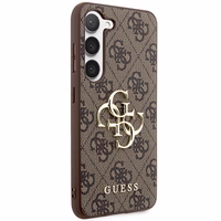 Guess GUHCS23S4GMGBR S23 S911 rudas/rudas kietas dėklas 4G Big Metal Logo