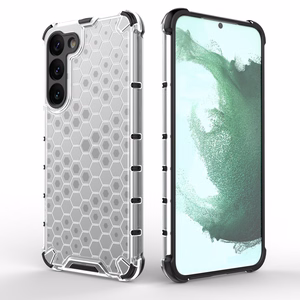 Honeycomb dėklas Samsung Galaxy S23+ šarvuotas hibridinis dangtelis permatomas
