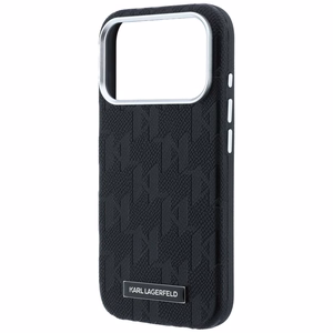KARL LAGERFELD dėklas, skirtas IPHONE 18 Pro Max/17 Pro Max suderinamas su „MagSafe“ (Mono Resin Logo) (spalva: juoda)