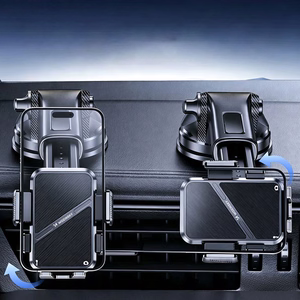 Juodas „3-in-1“ automobilinis laikiklis Wozinsky WUS-CF29 prietaisų skydeliui, priekiniam stiklui ir ventiliacijos angai