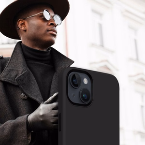Crong Color Cover LUX Magnetic dėklas, skirtas iPhone 15 Plus, suderinamas su MagSafe, juodas