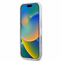 DKNY Kartojamas tekstūros raštas su juosta dėklas iPhone 16 Pro Max - juodas