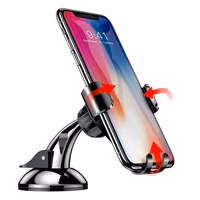 Automobilinis laikiklis Baseus "Osculum" sidabrinis (nemagnetinis / lipni pagalvėlė)