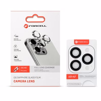 Forcell Premium grūdintas kameros lęšio stiklas – iPhone 17 sidabrinės spalvos