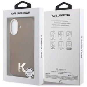 Karl Lagerfeld Karl Head Logo MagSafe Dėklas for iPhone 17 - rudas