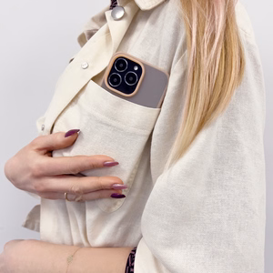 Kingxbar Plain Series dėklas telefonui iPhone 13 Pro Max silikoninis dėklas pilkas