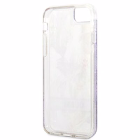 Guess Gėlių Skystų Blizgučių dėklas iPhone SE 2022 / SE 2020 / 7 / 8 - violetinis