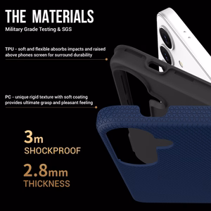 Dėklas Perfectionists Triangle Case Samsung A556 A55 5G tamsiai mėlynas