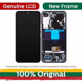 Ekranas skirtas Samsung S901 S22 su rėmeliu / Phantom Black (Graphite) / (Atnaujintas: Telemax)