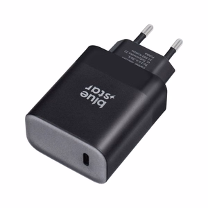 BLUE STAR kelioninis įkroviklis Type C + kabelis Type C į Type C PD QC4.0 3A 45W TFB-TC-45WPD juodas