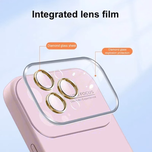 Minkštas silikoninis dėklas objektyvui Iphone 13 Pro Max šviesiai rožinė