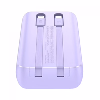 Power Bank Joyroom "JR-PBC07" Violetinis 20000mAh 30W (PD / QC3.0) + integruoti Type-C / Lightning laidai