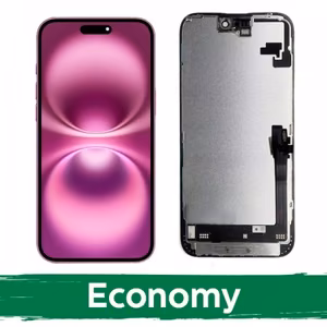 LCD ekranas suderinamas su iPhone 16 Plus juodas (INCELL / Economy) /*Removable IC*/