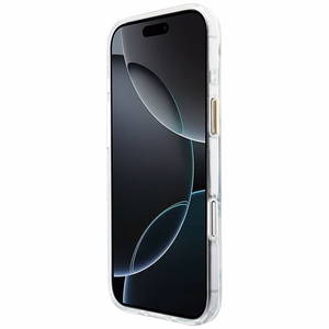 Guess IML Script Metal MagSafe Dėklas for iPhone Air - Clear