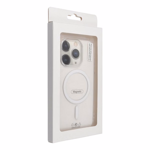 Dėklas Samsung A27 Drop Glue Colorful Ring Mag Cover suderinamas su MagSafe baltas