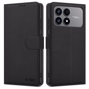 "Tech-Protect" piniginės dėklas, skirtas "Xiaomi Poco F8" - Juodas