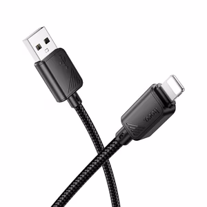 Кабель USB A to Lightning Hoco 2,4A 1 m X113 черный