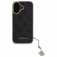 Guess 4G Charms Kolekcijos dėklas iPhone 16 Plus - juodas