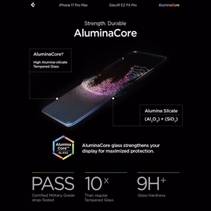 Spigen Glas.TR EZ Fit Pro grūdintas stiklas iPhone 16 Pro Max / 17 Pro Max - skaidrus