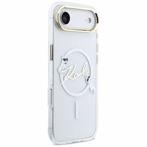 Karl Lagerfeld IML Choupettes Karl Script Logo MagSafe iPhone Air Dėklas - Clear