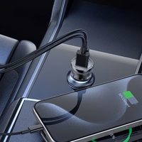 Įkroviklis automobilinis Wozinsky (WCGWCW) (1xUSB 1xUSB-C) 65W juodas