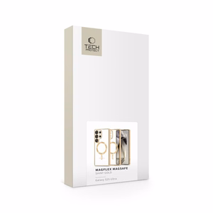 Tech-Protect MagFlex Magnetinis Dėklas Samsung Galaxy S25 Ultra - Permatomas Auksinis