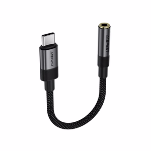 Acefast J12 USB-C į 3.5mm mini jack adapteris - juodas