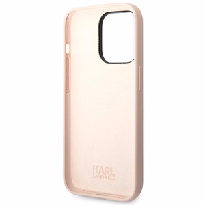 Karl Lagerfeld KLHCP14XSLKHLP iPhone 14 Pro Max 6.7 "kietasis dėklas rožinis / rožinis silikoninis Karl`s Head