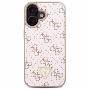 Guess Naujas 4G Trikampis dėklas iPhone 16 Plus - baltas