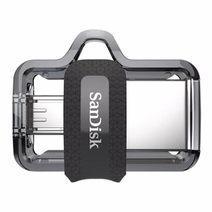 SanDisk 173386 USB atmintinė 128 GB USB Type-A / Micro-USB juoda, skaidri