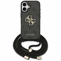 "Guess 4G Big Logo Cord Stap Crossbody" dėklas iPhone 17 - juodas