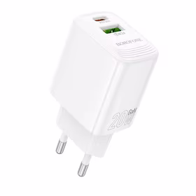Įkroviklis Borofone BN27 20W USB-C/USB-A baltas