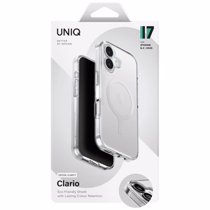 "Uniq Clario Magclick" įkrovimo dėklas "iPhone 17" - skaidrus