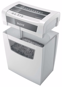 Leitz IQ Home Office P-4 dokumentų smulkintuvas, pjaustymas dalelėmis, 22 cm, baltas