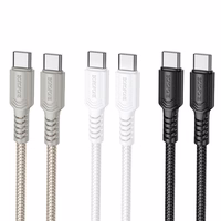 USB kabelis Borofone BX116 60W USB-C to USB-C 1.0m baltas