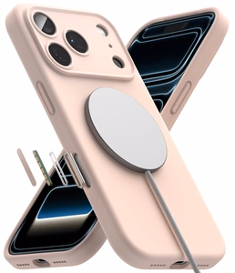 Ringke Silicone MagSafe dėklas iPhone 18 Pro Max – rožinis